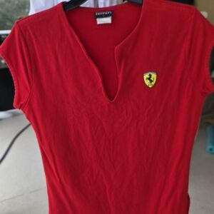 Ferrari Red Cap Sleeve Top